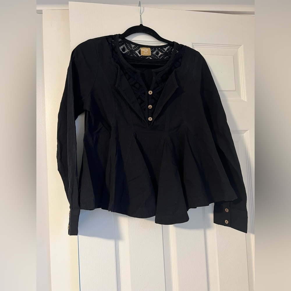Free People Seas The Day Top in Black Size XS/S NWT - Picture 3 of 9